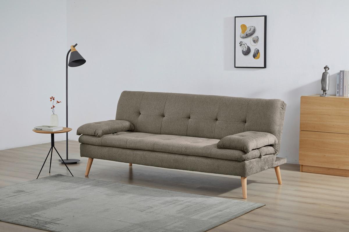 Zofa Armano, Posteljna Funkcija, Rjava - naravne barve/rjava, Basics, tekstil/les (190/83/87cm) - P & B