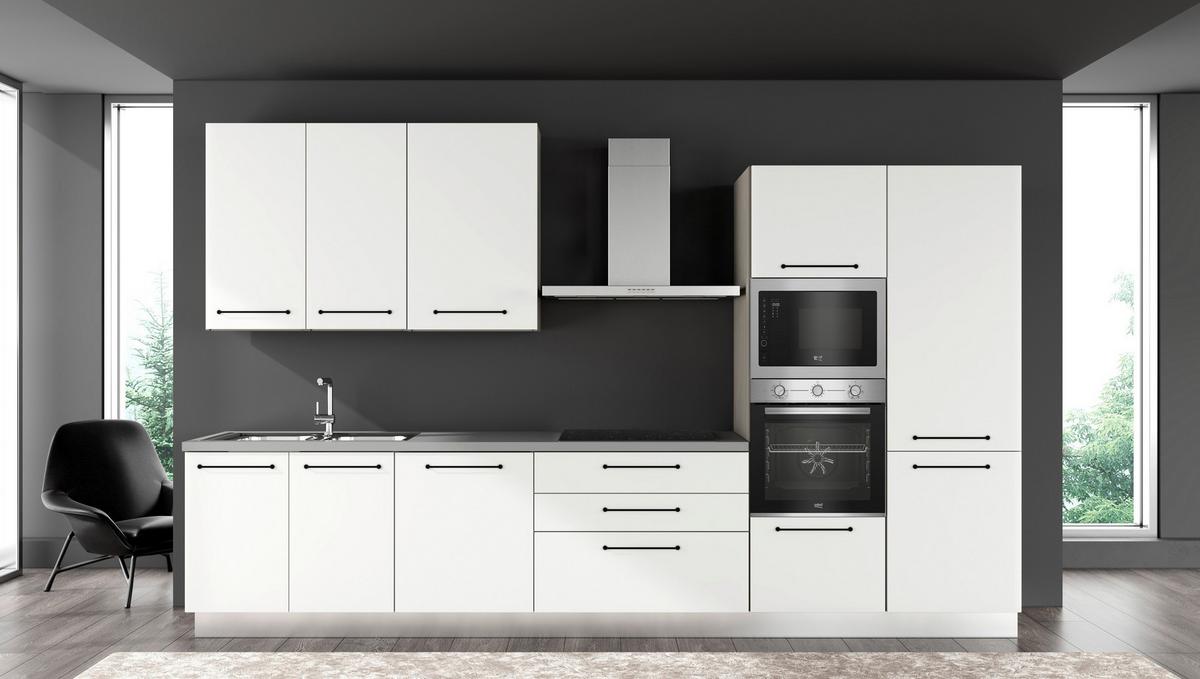 Blok Kuhinja S Aparatima Line 360 - bijela/siva, Konvencionalno, drvo/metal (360/216-240/60cm) - Mömax