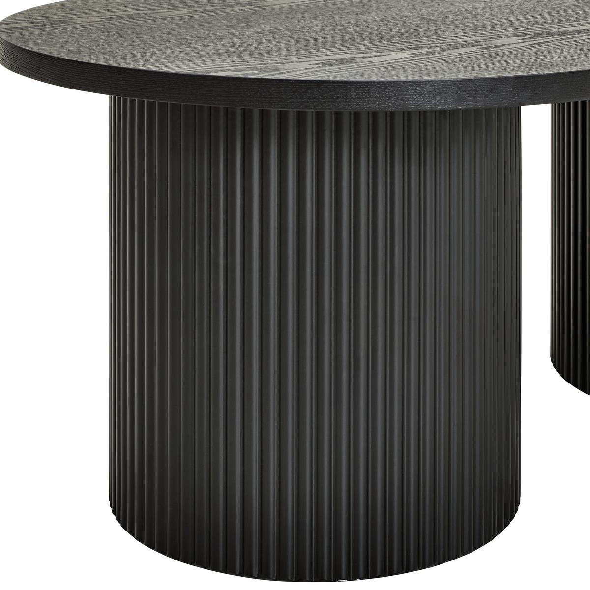 STOLIK KAWOWY KRETA - czarny, Design, materiał drewnopochodny/drewno (120/45/70cm) - Livetastic
