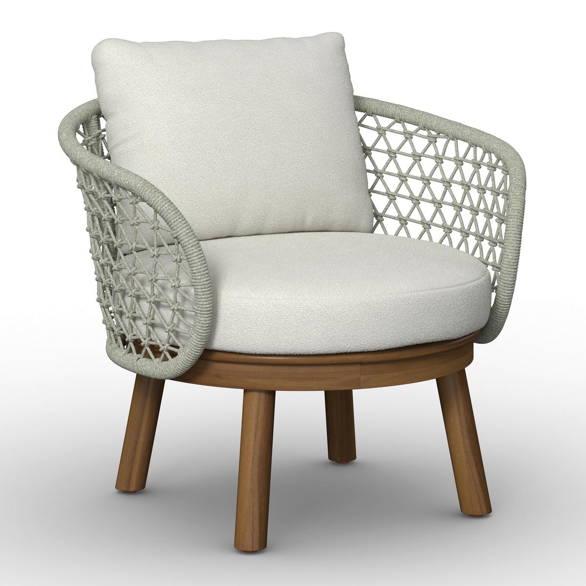 Lounge Garitura Belaya, Bela, 4-Delni Set - siva/barva oreha, Moderno, kovina/tekstil (244/205cm) - Bessagi Garden