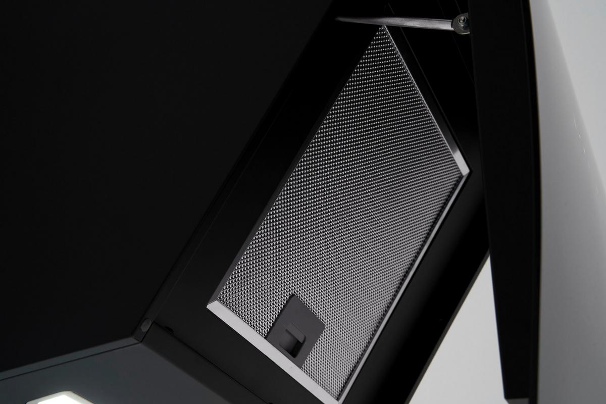 Dunstabzugshaube Selia ca. 60x116 cm Schwarz - Schwarz, Trend, Glas/Metall (60/78-116/40,8cm) - Respekta