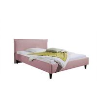 Polsterbett Rosewell Rosa ca. 140x200 cm - Schwarz/Rosa, MODERN, Holz/Textil (140/200cm) - Livetastic