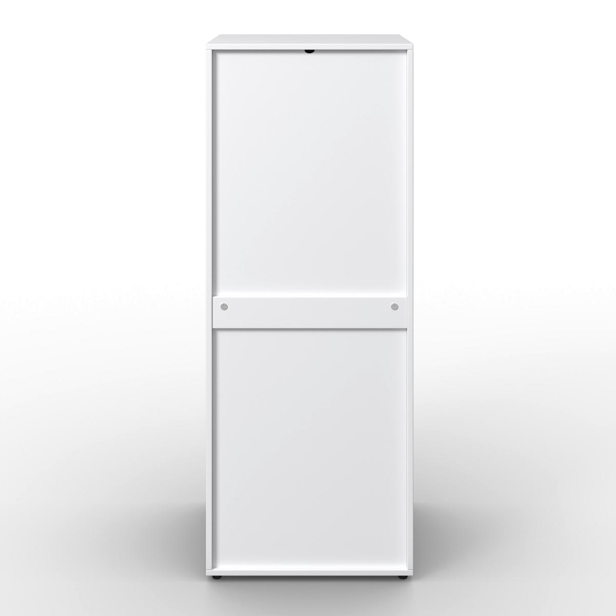 Kommode "Mick", weiß, MDF - Schwarz/Braun, MODERN, Kunststoff (46/119,5/40cm) - Bessagi Home