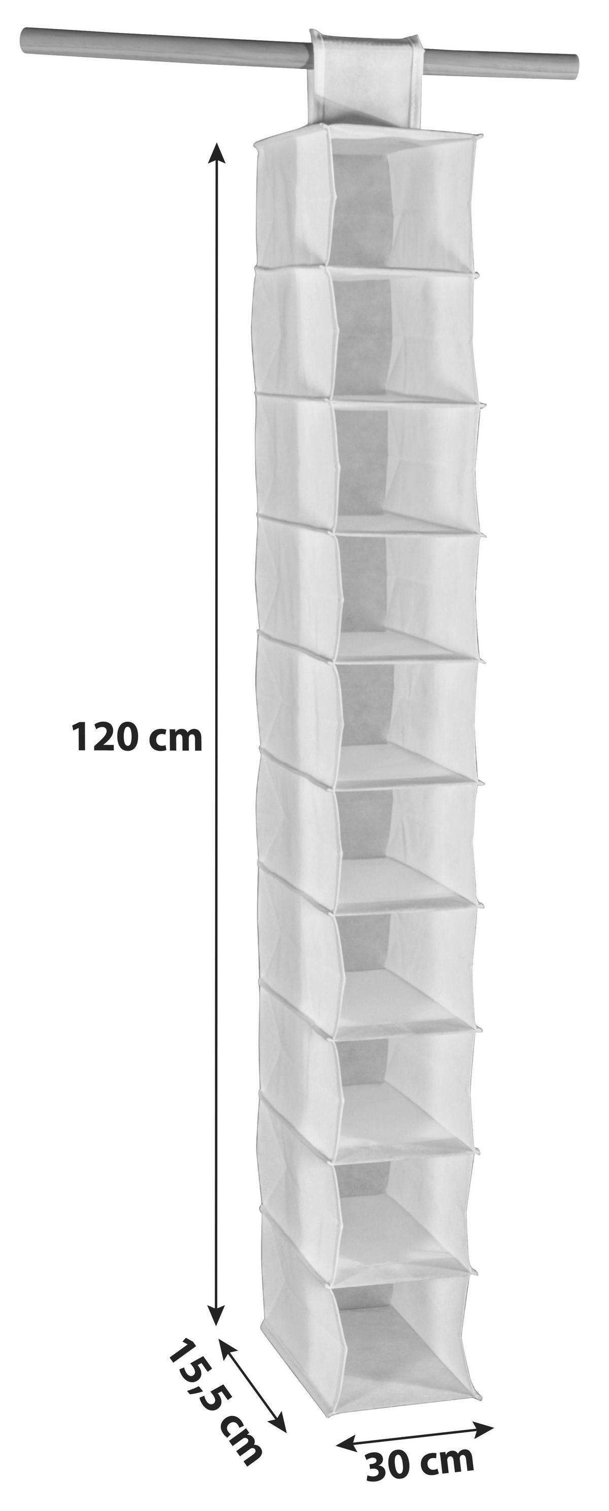 Viseće Rješenje Za Odlaganje Cliff 1 - bijela, Moderno, tekstil (15,5cm) - Mömax