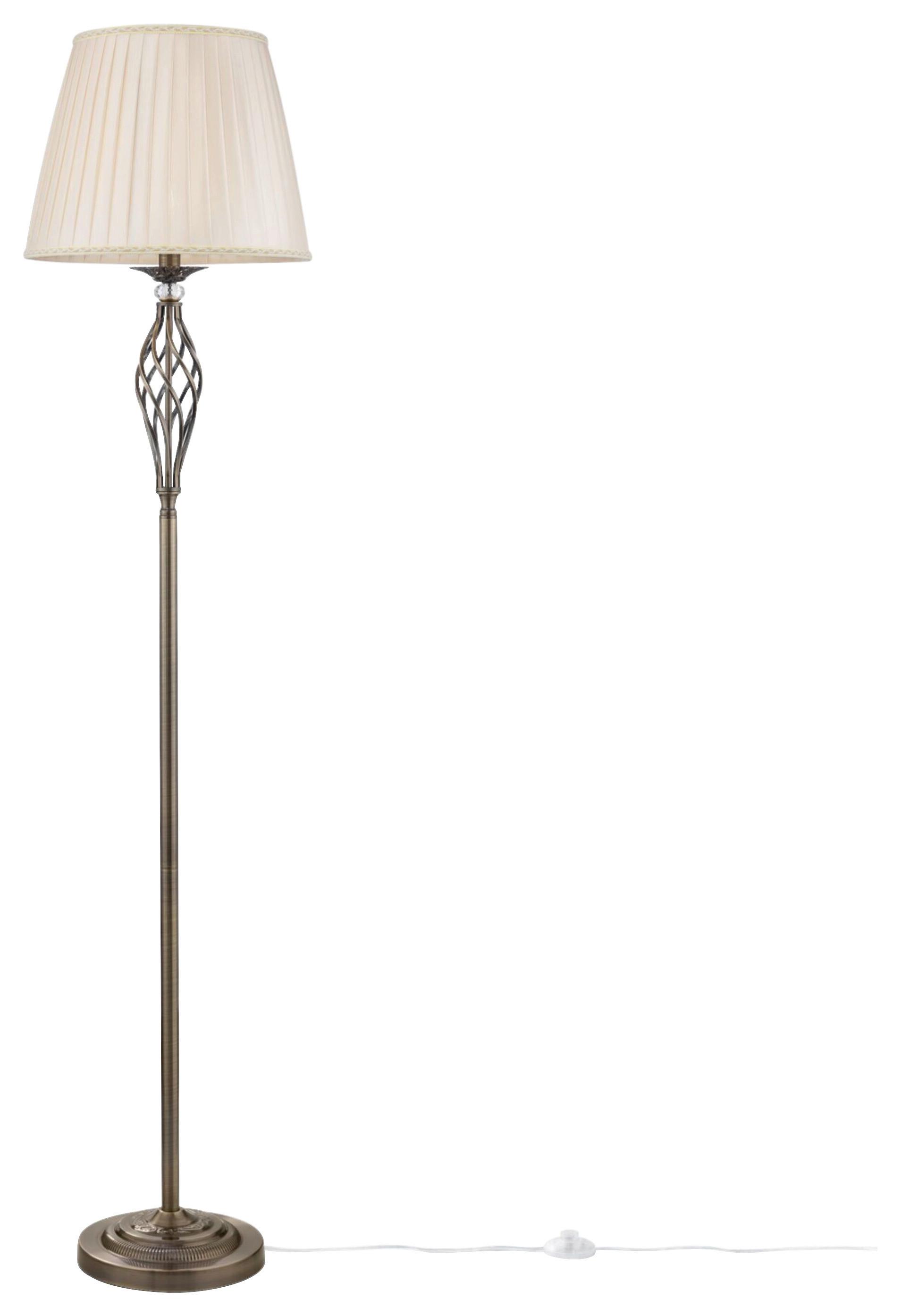 Stehleuchte Grace Messingfarben max. 40 Watt - Messingfarben, Basics, Glas/Textil (38/165/38cm) - MAYTONI