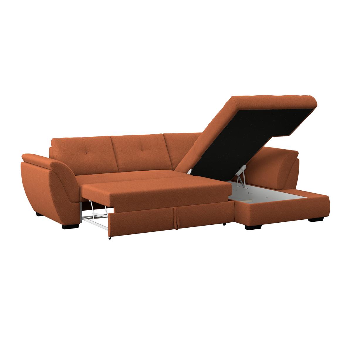 Kutna Garnitura Berisso - crna/terakota, Konvencionalno, tekstil (278/187cm) - Ondega