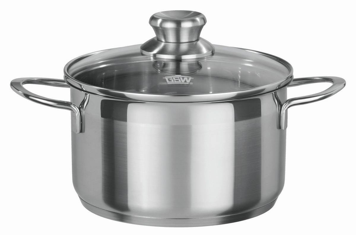 Set Posod Mirage, 5-Delni - barve nerjavečega jekla/prozorno, Basics, kovina/steklo - GSW