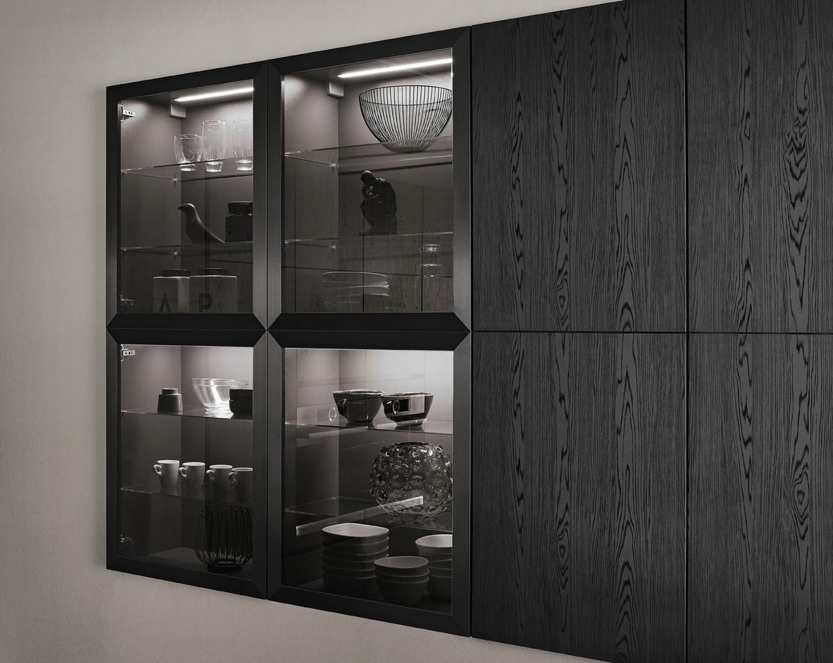 Bucătărie la comandă Structura - culoare lemn stejar/negru, Modern, material pe bază de lemn - Nobilia