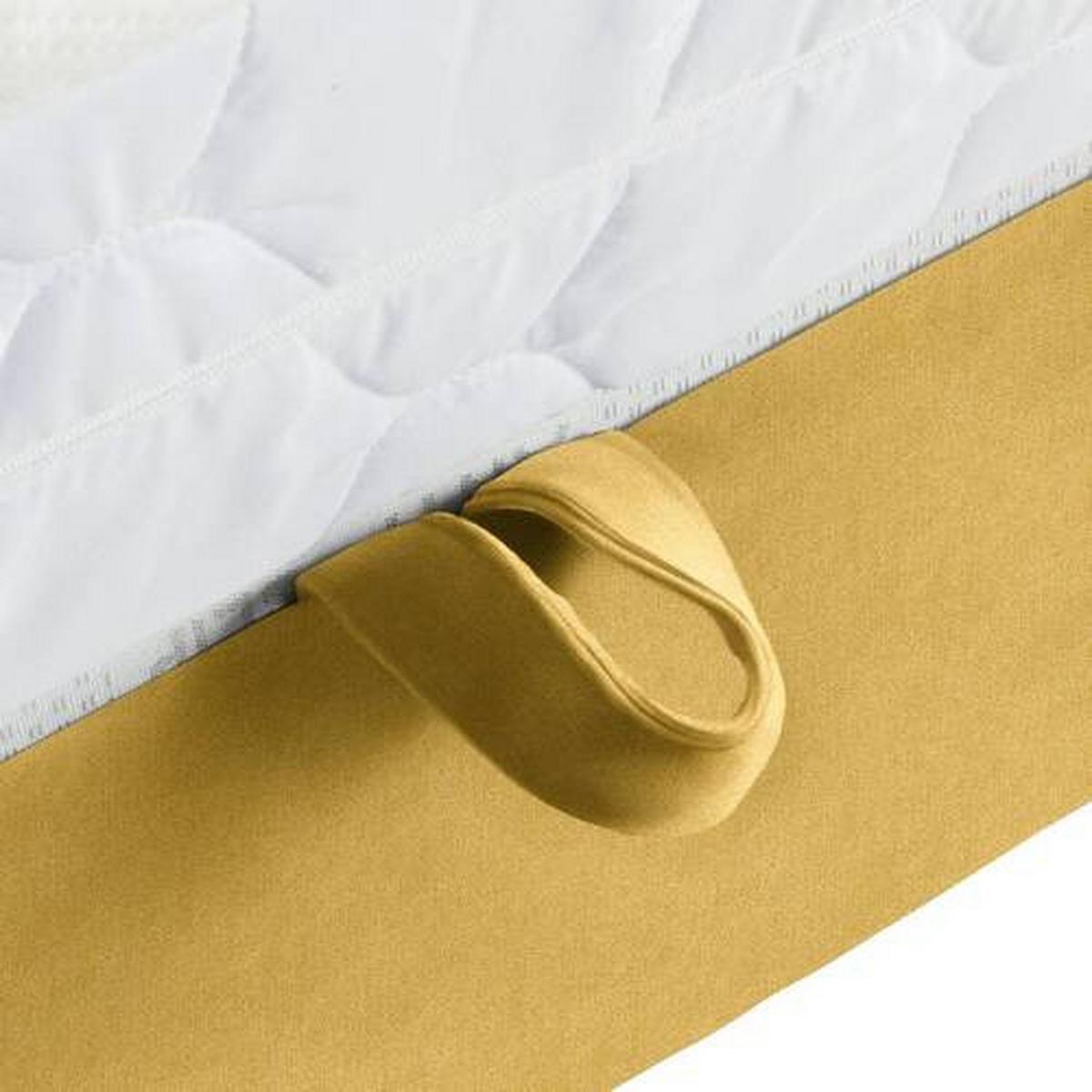 Boxbett in Gelb ca. 140x200cm - Gelb/Schwarz, KONVENTIONELL, Holzwerkstoff/Kunststoff (140/200cm) - Mömax