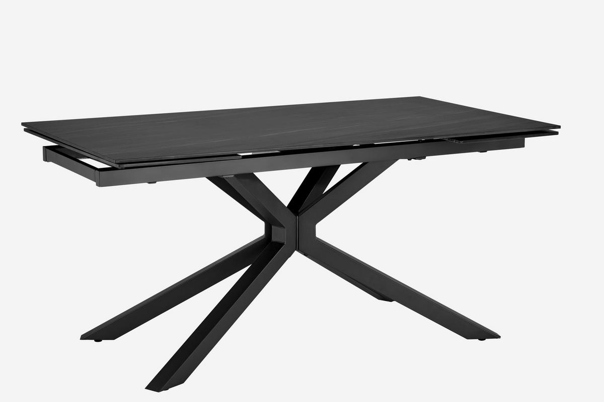 Jedilna Miza Lorenzo, Keramika, 160-240x90 - temno siva/siva, Konvencionalno, kovina/keramika (160/90/75cm) - MID.YOU