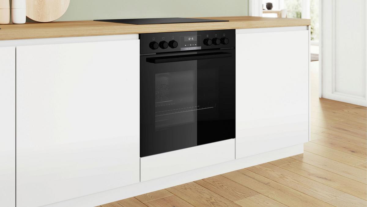 Herdset HND61MATT6 Schwarz - Schwarz, MODERN, Glas/Metall (60cm) - Bosch