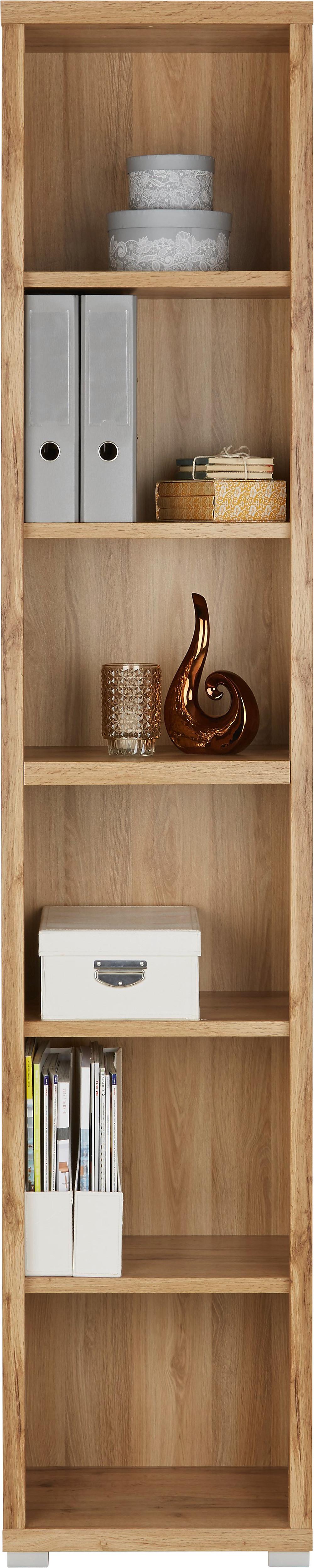 Regal in Weiss/Eichefarben - Eichefarben, Modern (44/218/36cm) - Mömax