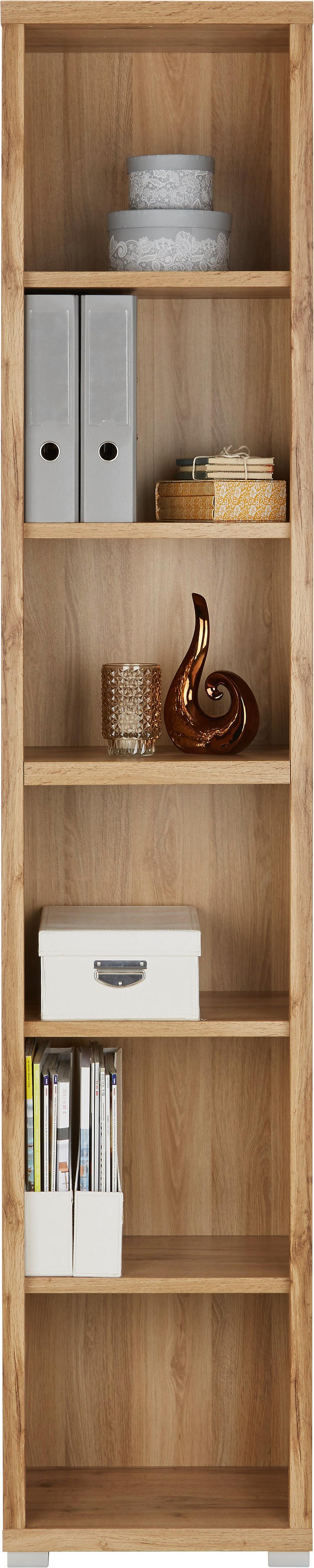 Regal in Weiss/Eichefarben - Eichefarben, Modern (44/218/36cm) - Mömax