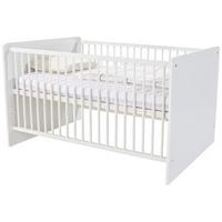 Pătuţ cu grilaj Star - alb, Konventionell, lemn/material pe bază de lemn (70/140cm)