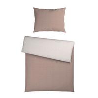 Posteljina Chambray Stripes 140x200/60x80cm - bijela/bež, Moderno, tekstil (140/200cm) - Mömax