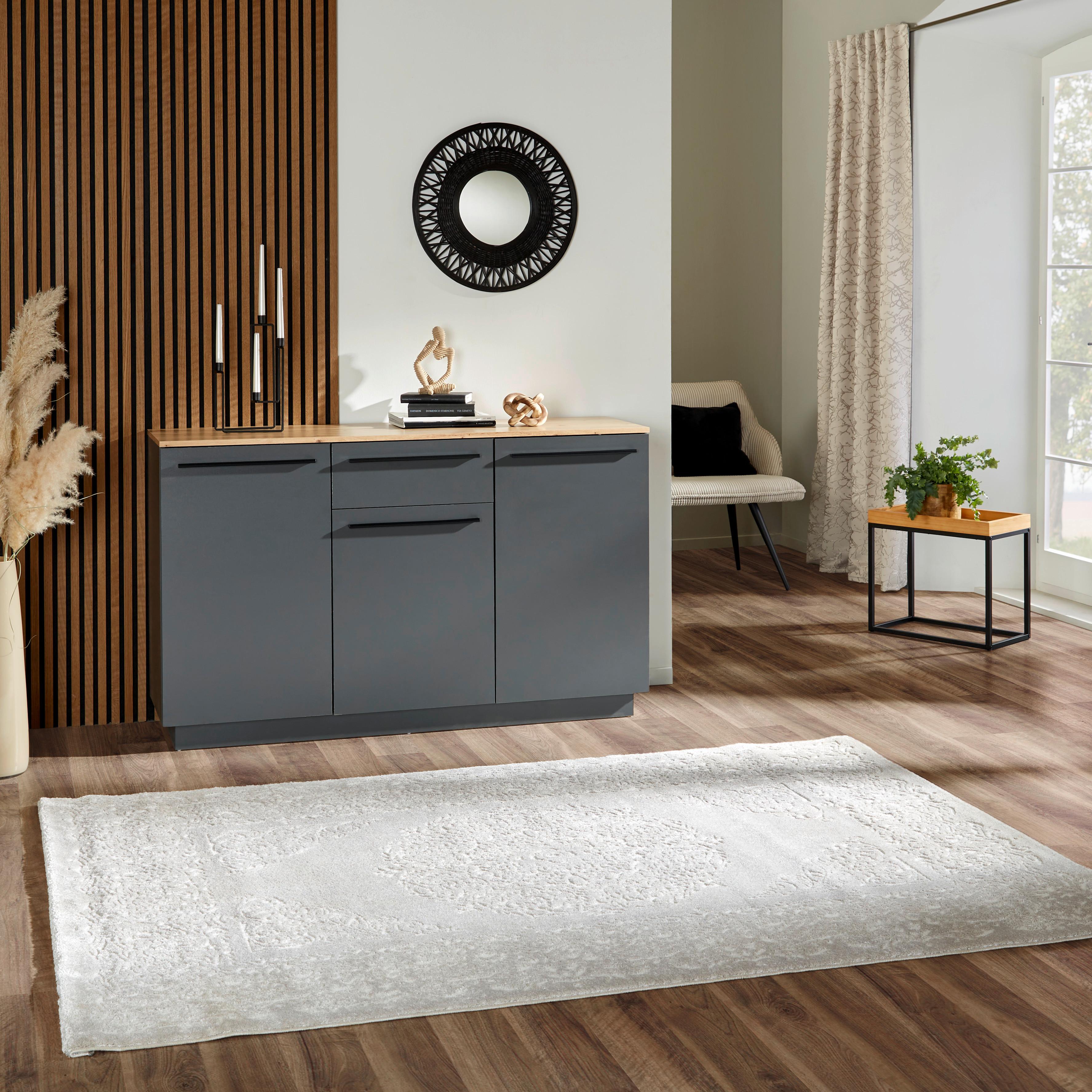 Comodă ALASKA 2 - stejar Artisan/antracit, Modern, material pe bază de lemn (150/90,9/42cm) - Modern Living
