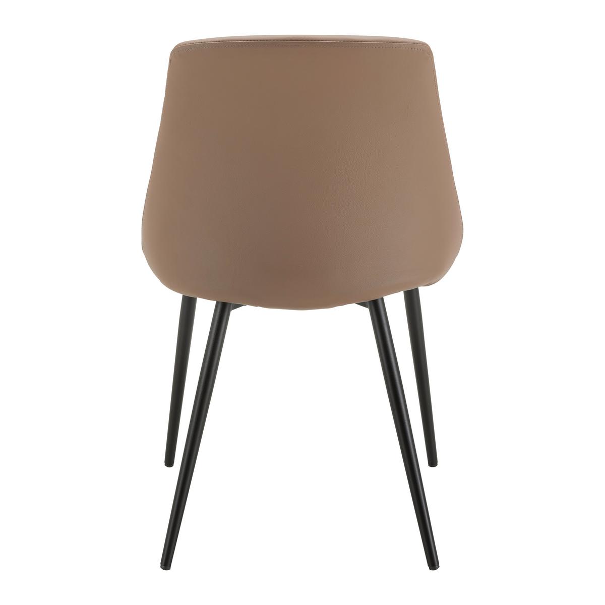 KRZESŁO BIANCA - czarny/brązowy, Modern, skóra/tworzywo sztuczne (50,5/79,5/54,5cm) - Bessagi Home