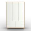 GARDEROB MARLO - vit/ekfärgad, Modern, trämaterial/trä (148/223/60cm) - Bessagi Home