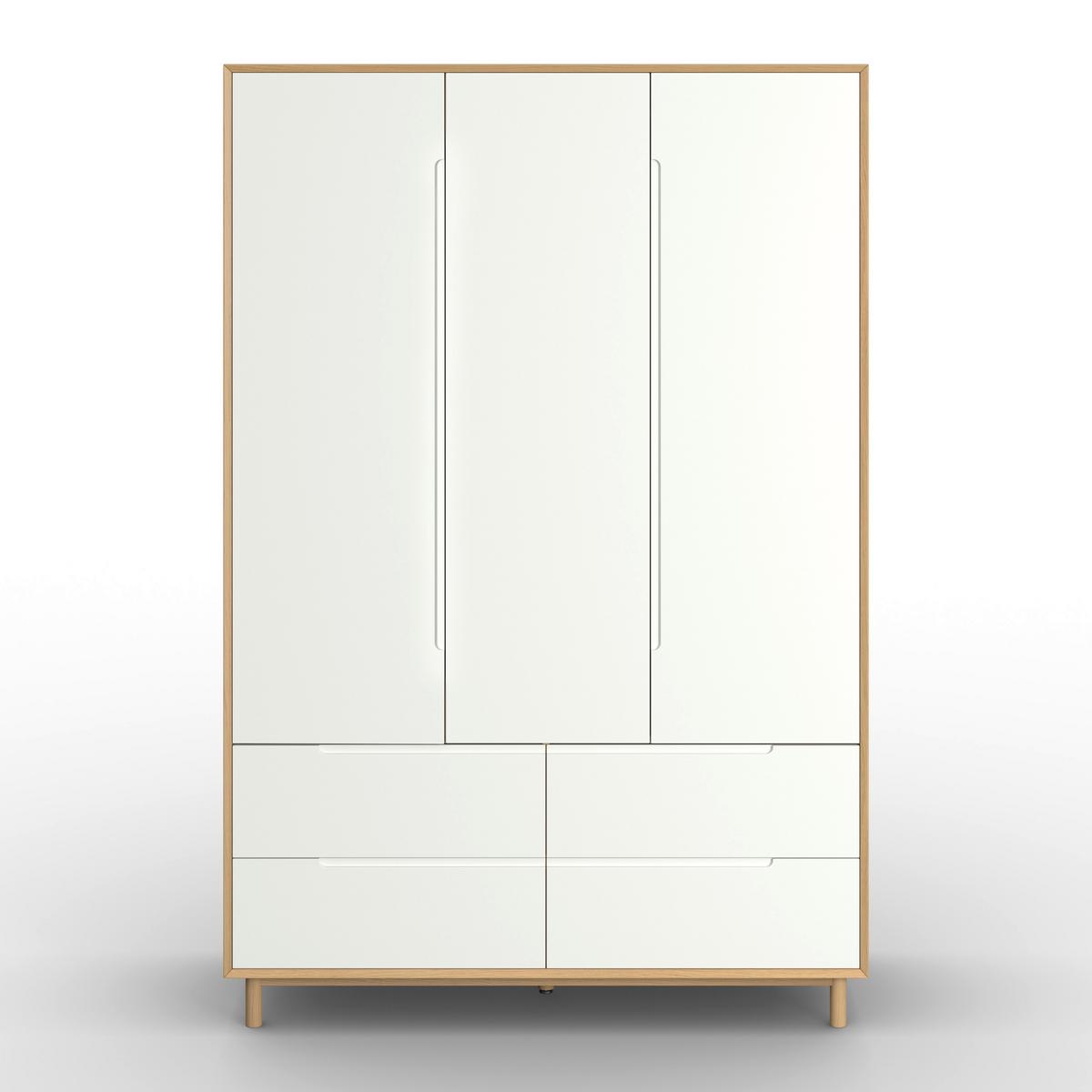 Ruhásszekrény Marlo - tölgyfa színű/fehér, Modern, faalapú anyag/fa (148/223/60cm) - Bessagi Home