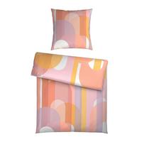 Bettwäsche Maiko Orange/Rosa ca. 135x200cm - Pastellblau/Orange, LIFESTYLE, Textil (135/200cm) - Mömax