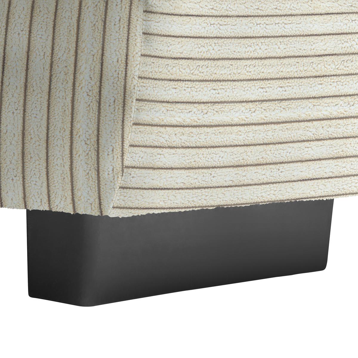 Wohnlandschaft Vivo Creme - Creme/Schwarz, Modern, Kunststoff/Textil (317/63/179cm) - Premium Living