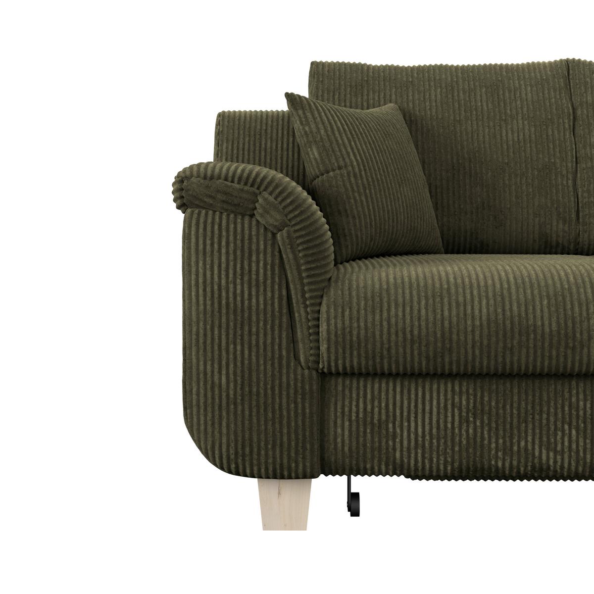 Colţar ALEX - verde, Modern, textil (246/88cm) - Modern Living