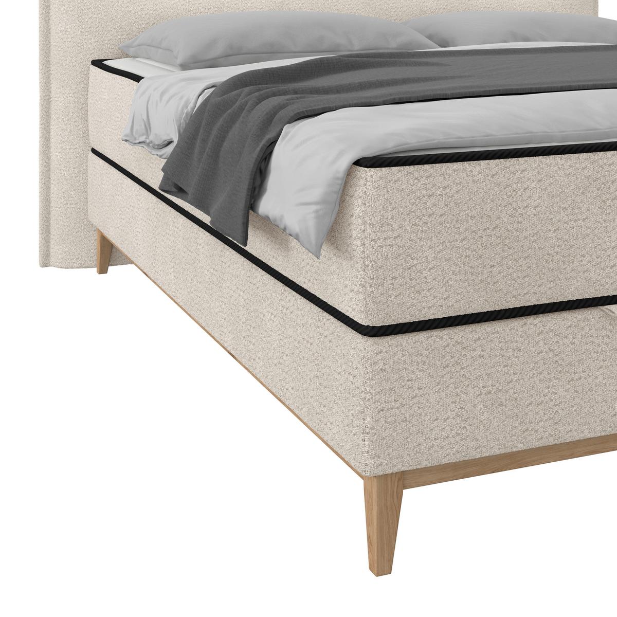 Pat box SMILE - crem, Konventionell, lemn/metal (160/200cm) - Premium Living