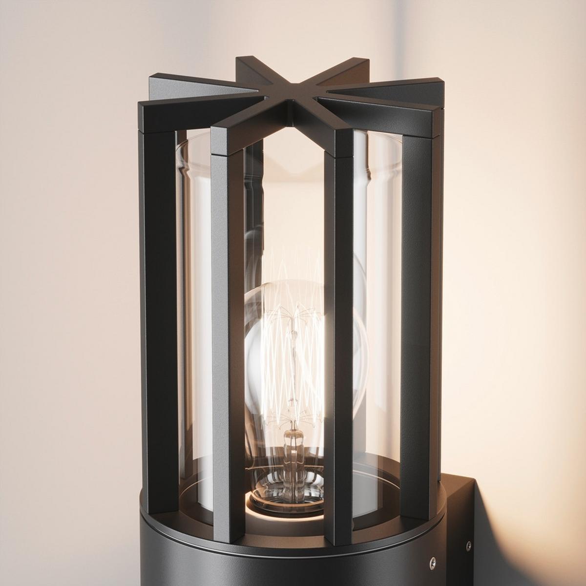 Außenwandleuchte Barrel Graphitfarben max. 15 Watt - Graphitfarben, Modern, Metall (25/12/15,5cm) - MAYTONI