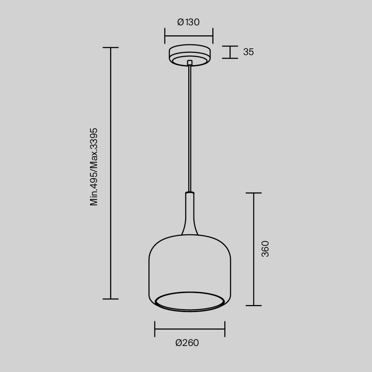 Pendelleuchte Mod286pl-L18g3k - Goldfarben, Design, Metall (26/339.5cm) - MAYTONI