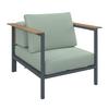 ENSEMBLE LOUNGE CHIARA - vert clair/couleur naturelle, MODERN, métal/matière synthétique (164/68/94cm) - Bessagi Garden
