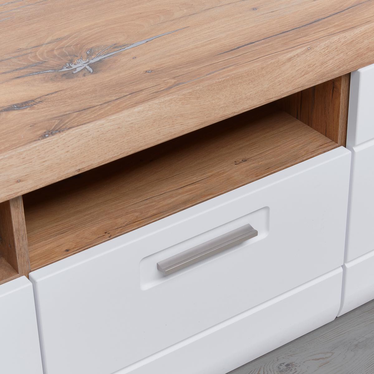 COMODĂ TV AURIS - alb, Modern, material pe bază de lemn (190/49,5/49,6cm) - Modern Living