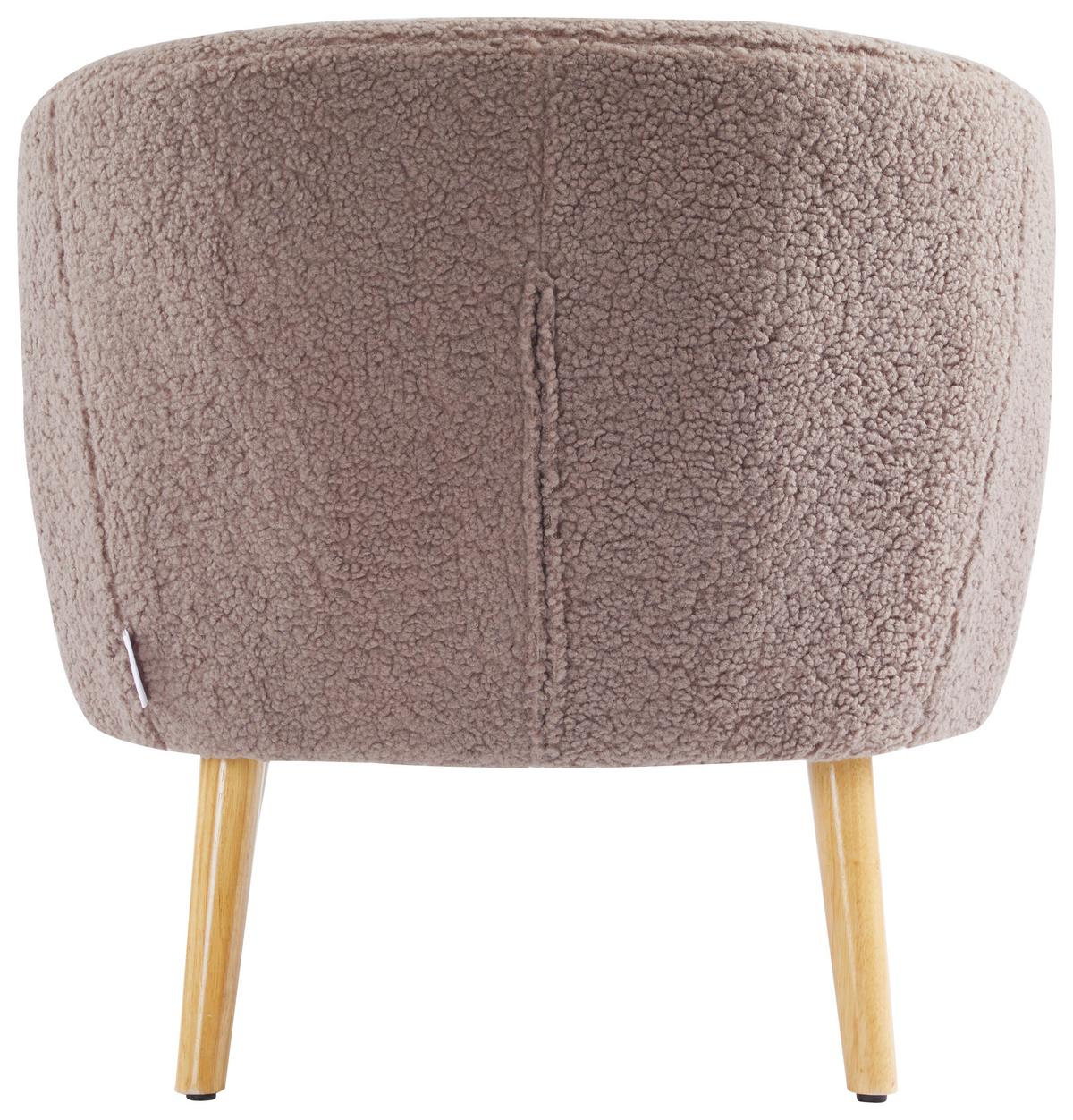 FOTEL KRANJ - écru/taupe, Design, drewno/tkanina (72/71/74cm) - MID.YOU