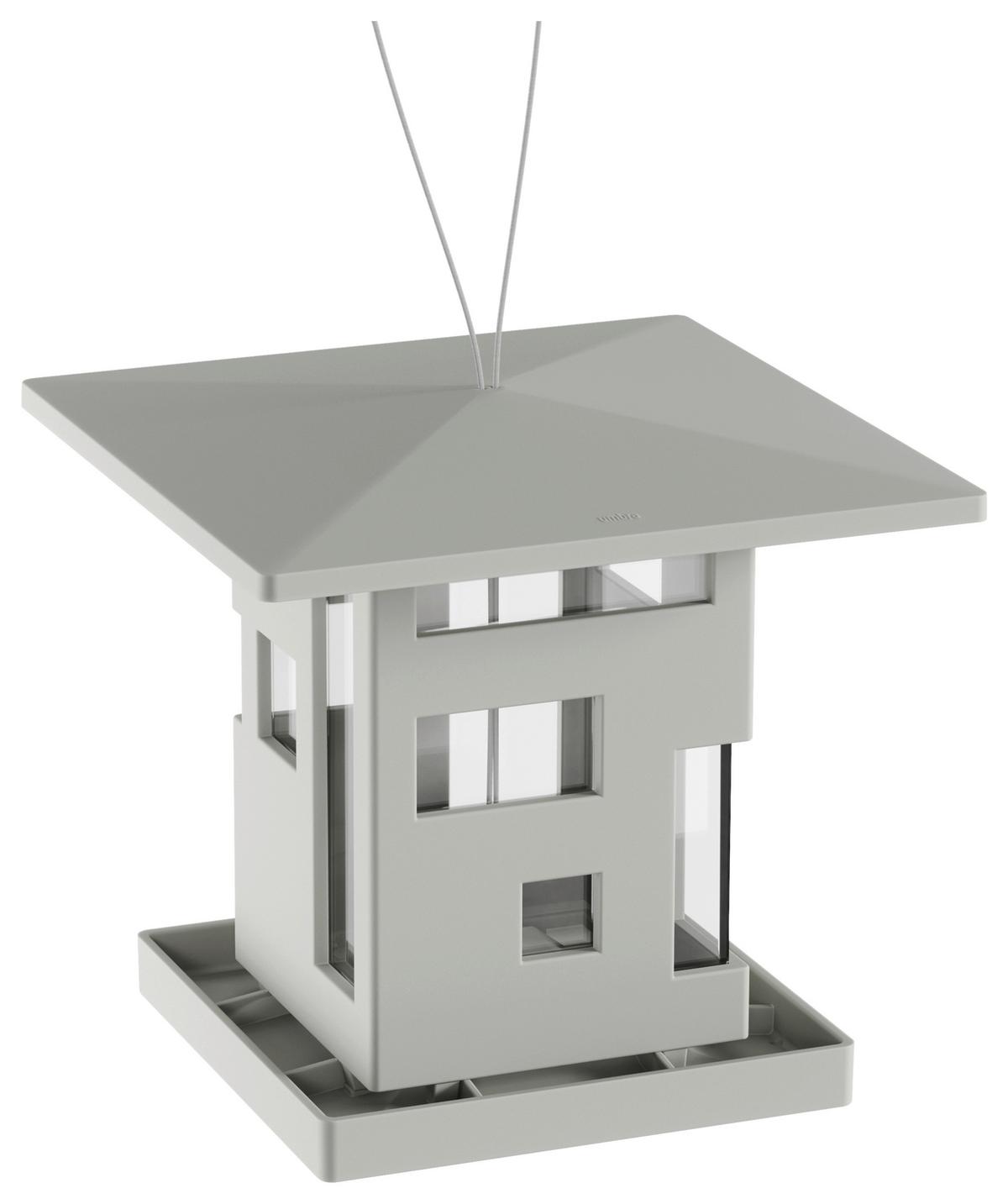 Vogelhaus Grau - Grau, Design, Kunststoff (22,9/21,5/22,9cm) - Umbra