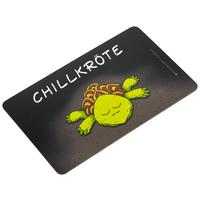 Schneidebrett Chillkröte in Grün/Schwarz - Schwarz/Grün, Konventionell, Kunststoff (23,5/14,3/1,5cm)