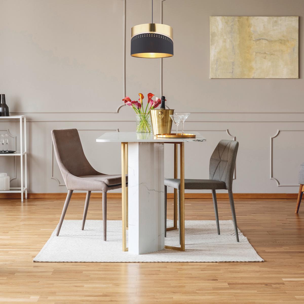 Luster 54046h - zlatna/crna, Konvencionalno, metal/tekstil (35/120cm) - Globo
