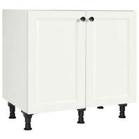 Spülenunterschrank Cascada Weiß - Schwarz/Weiß, MODERN, Holzwerkstoff/Metall (90/87/56cm) - Nobilia