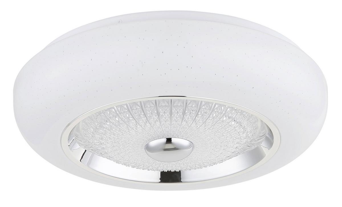 LED Mennyezeti Lámpa 48071-18 Graham - krómszínű/opál, Design, műanyag/fém (38,5/10cm) - Globo