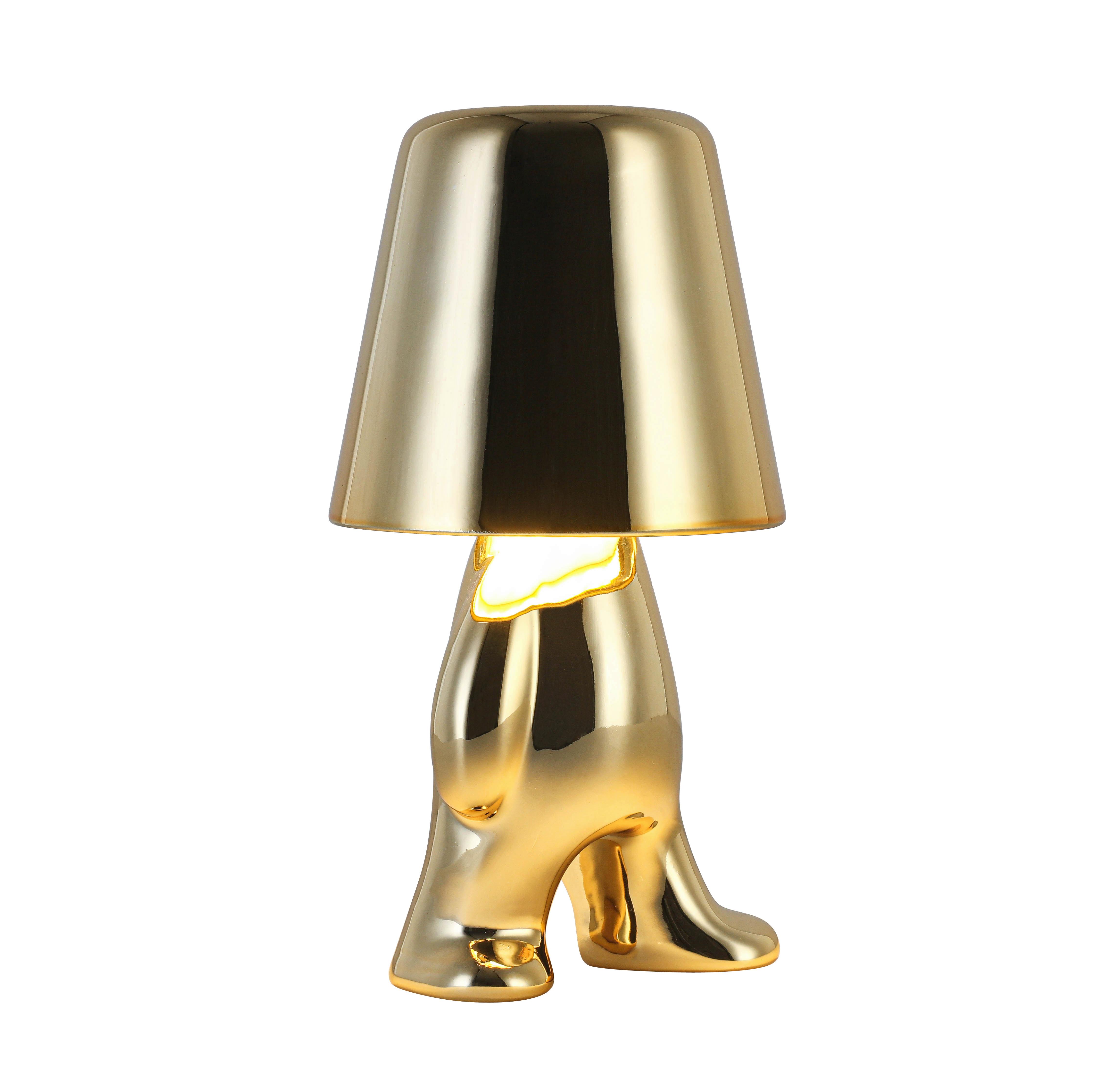 LED-DEKORATIONSLAMPA FESCH - guldfärgad, Modern, metall/plast (10/18cm) - Mömax