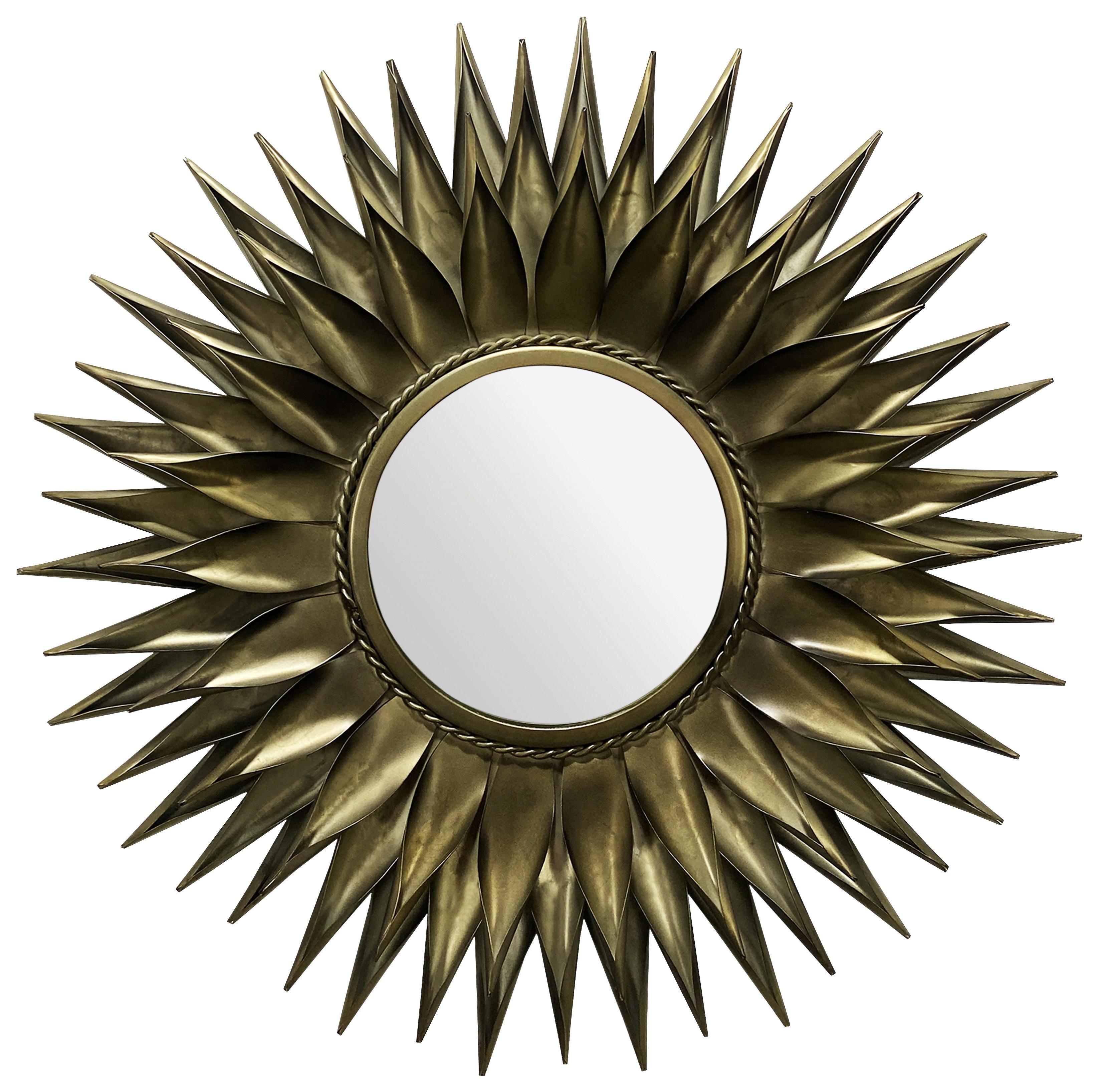WANDSPIEGEL WL7.097 - Goldfarben, Design, Glas/Metall (74/74/6cm) - MID.YOU