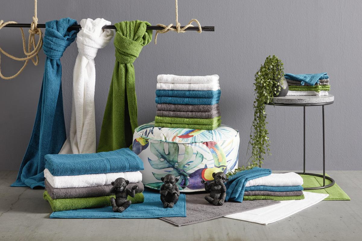 Gästetuch Melanie in Grau ca. 30x50cm - Anthrazit, Textil (30/50cm) - Modern Living