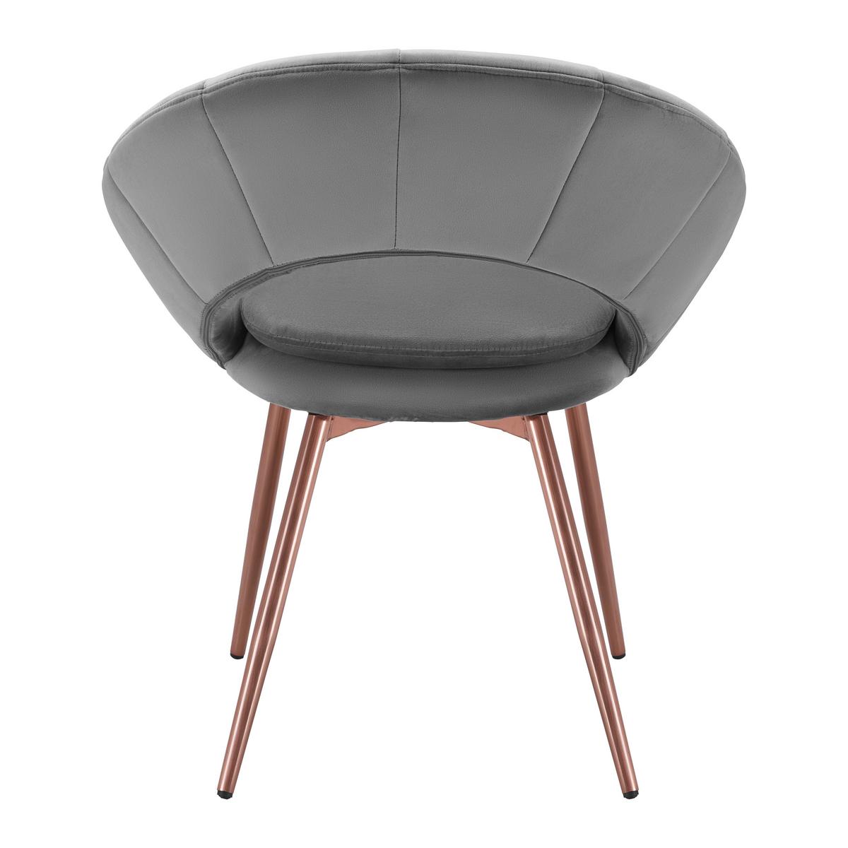 Szék Levi Gray - szürke, Modern, textil/fa (67/74/60.5cm) - Bessagi Home