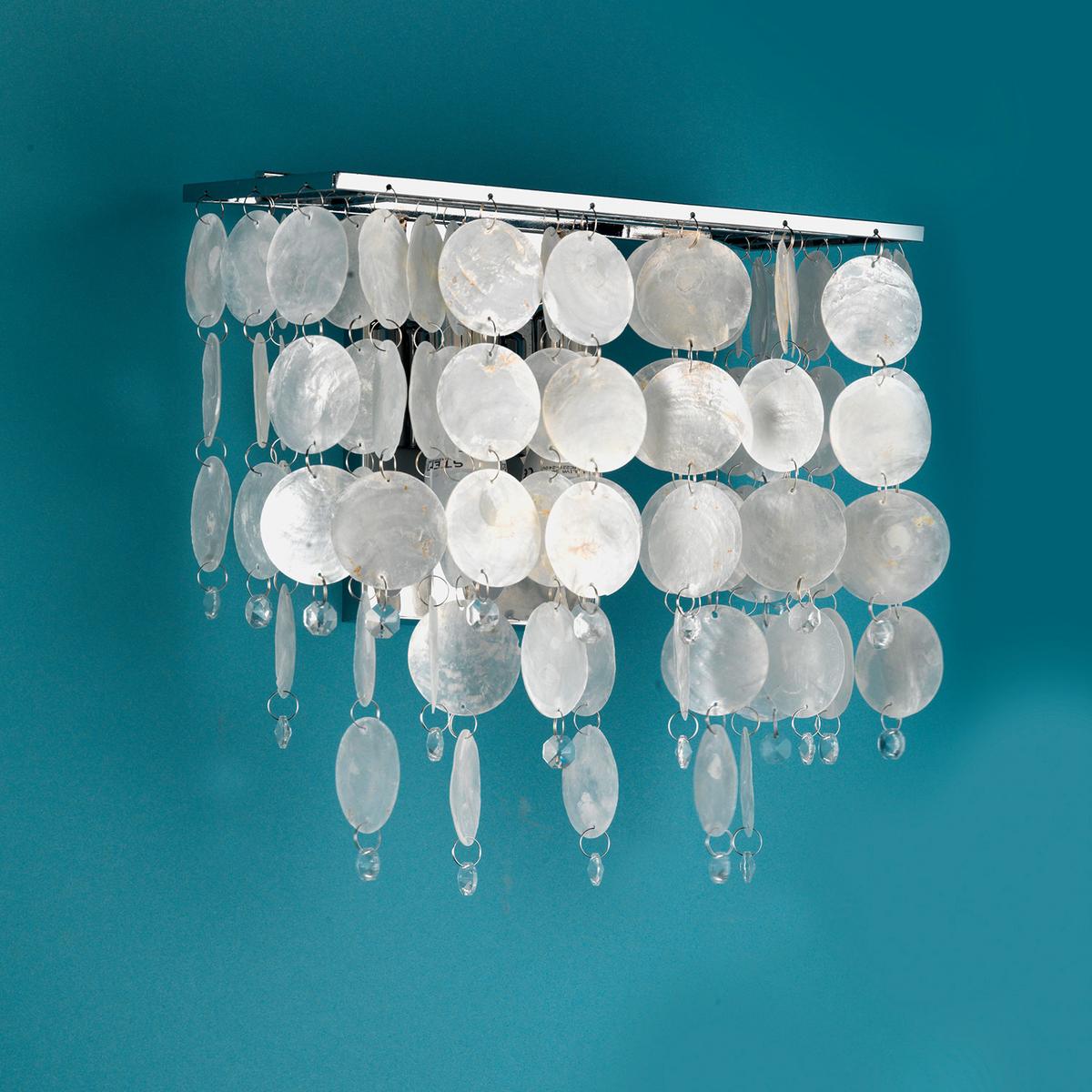 Falilámpa 4766/ap - krómszínű/gyöngyház, Basics, fém (30/30/20cm)