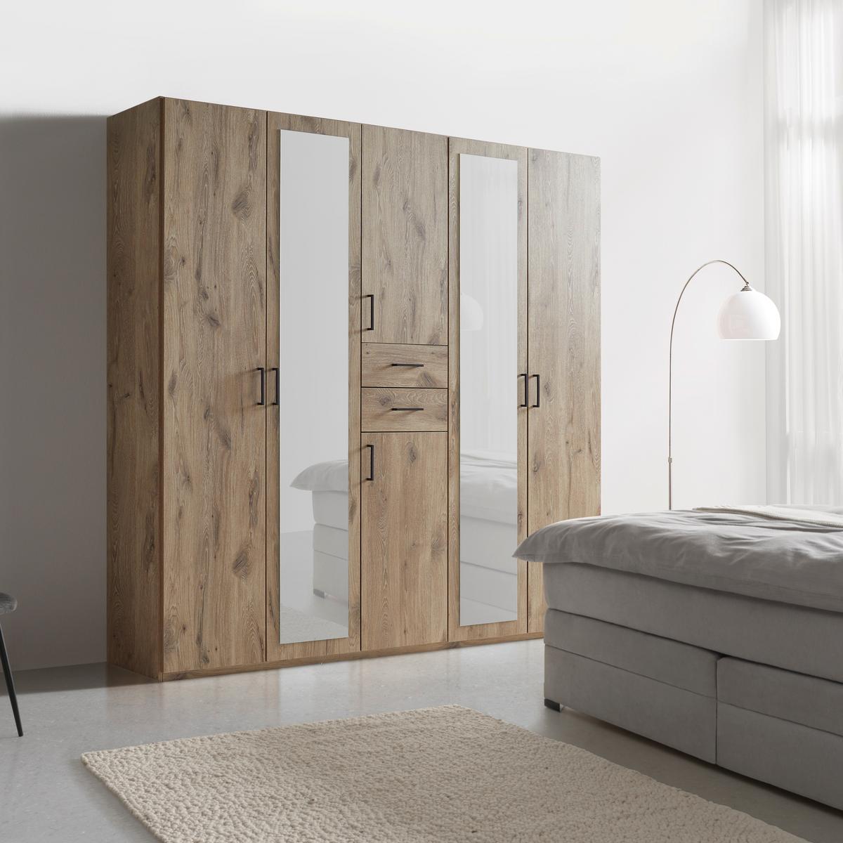 Dulap Dillingen DILLINGEN -EXKLUSIV- - culoare lemn stejar, Konventionell, sticlă/material pe bază de lemn (225/208/58cm) - Mömax