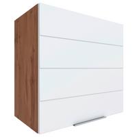 Küchenoberschrank Florenz ca. 60 cm Weiß/Eiche - Eiche Wotan/Weiß, Design, Holzwerkstoff/Metall (60/57/34cm) - Held