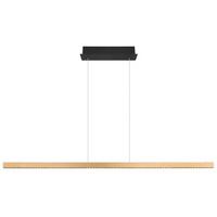 LED-Hängeleuchte Dentsy Kupferfarben max. 53 Watt - Transparent/Schwarz, Design, Kunststoff/Metall (150/9/120cm) - Globo