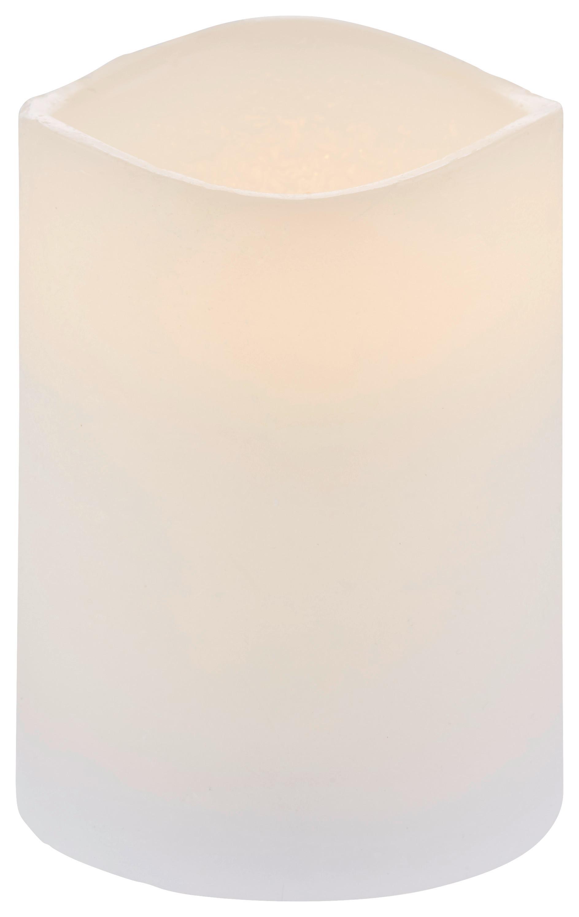 KERZE MIT LED LEONIE - Weiß (7,5/10cm) - Mömax