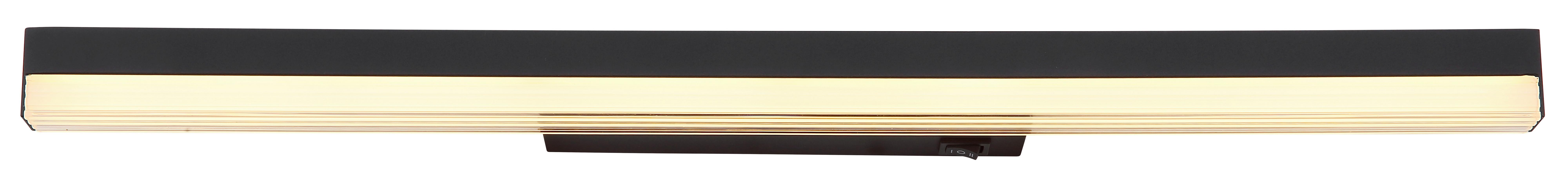 LED-Wandleuchte Sallo Opal/Schwarz max. 12 Watt - Opal/Schwarz, Basics, Kunststoff/Metall (60/6/4cm) - Globo