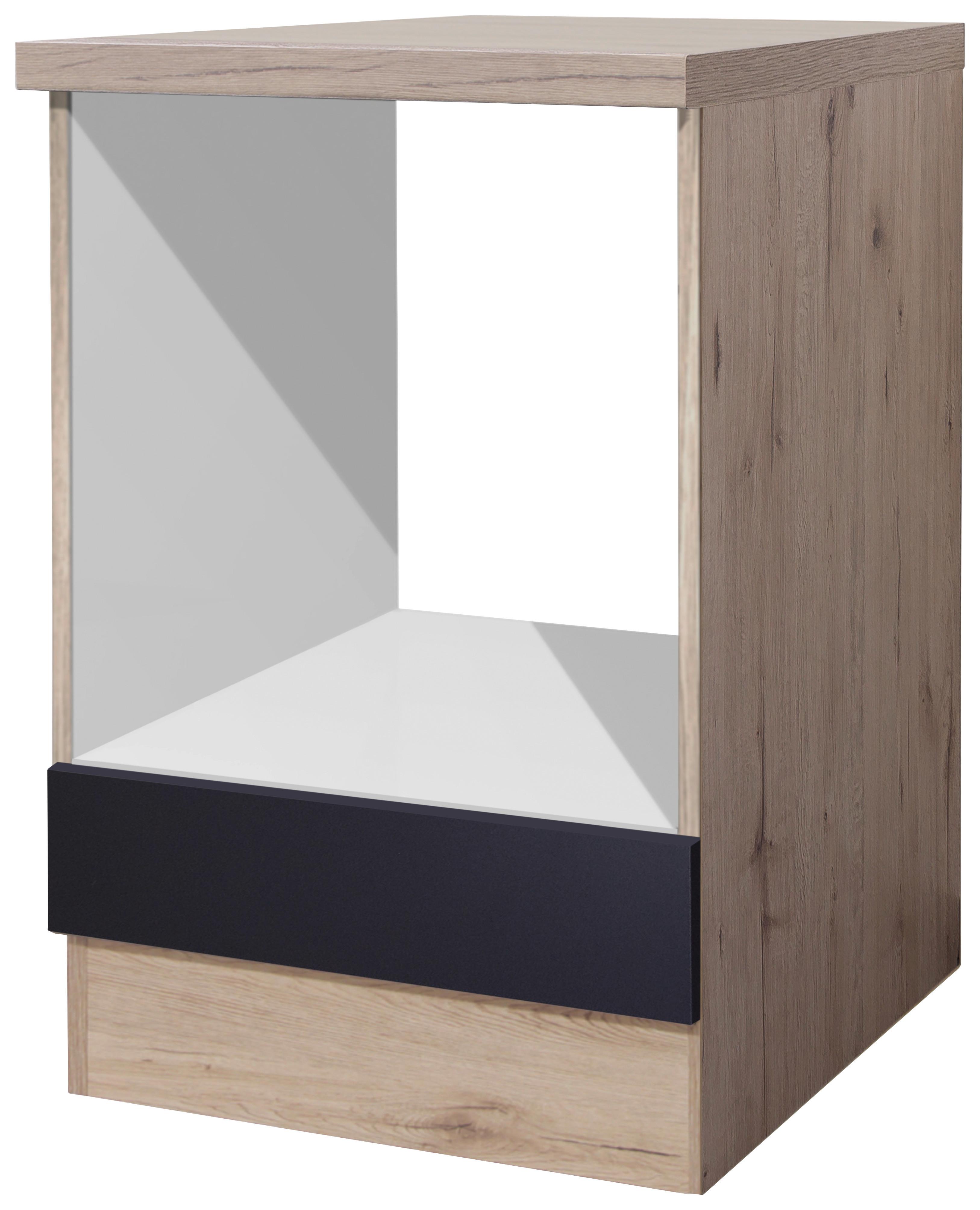 Herdumbauschrank Anthrazit/Eiche - Eichefarben/Anthrazit, MODERN, Holzwerkstoff (60/86/60cm) - FlexWell