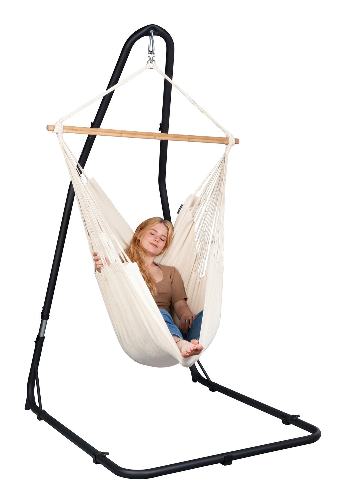 Hängesesselgestell Anthrazit - Anthrazit, KONVENTIONELL, Metall (122/220/138cm) - La Siesta