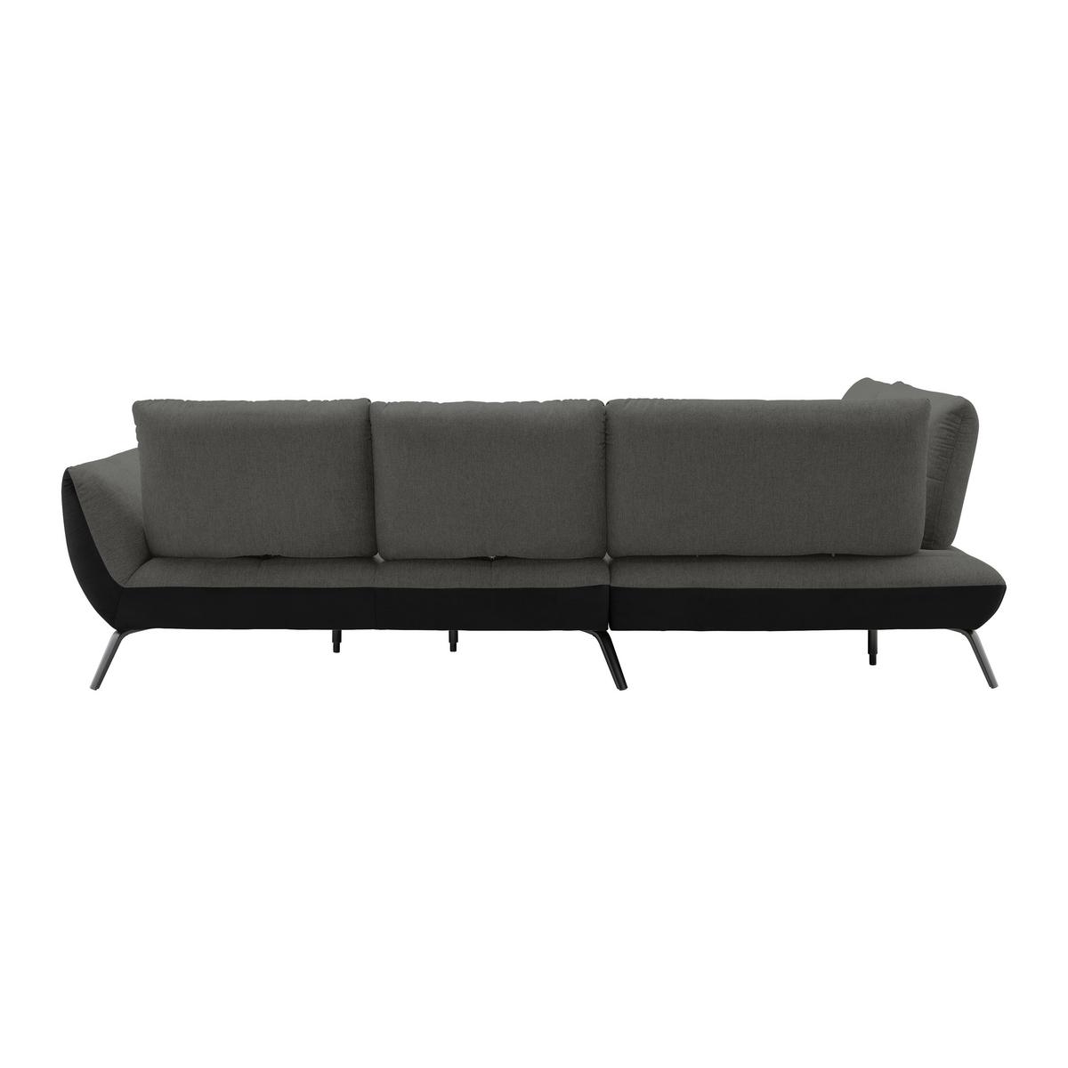 Wohnlandschaft Trendy Anthrazit/Schwarz - Anthrazit/Schwarz, MODERN, Holzwerkstoff/Textil (250/93/310cm) - Premium Living